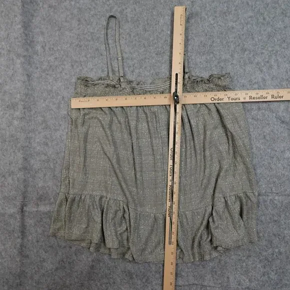 Anthropologie Top Womens Extra Large Amadi Tank Shimmer Metallic - Picture 7 of 10